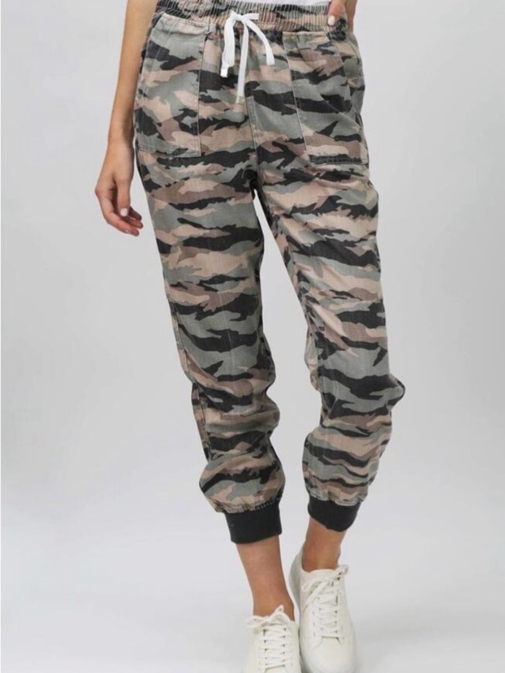 Dear John Multicolor Camo Jogger Pants - Green, Tan, Black